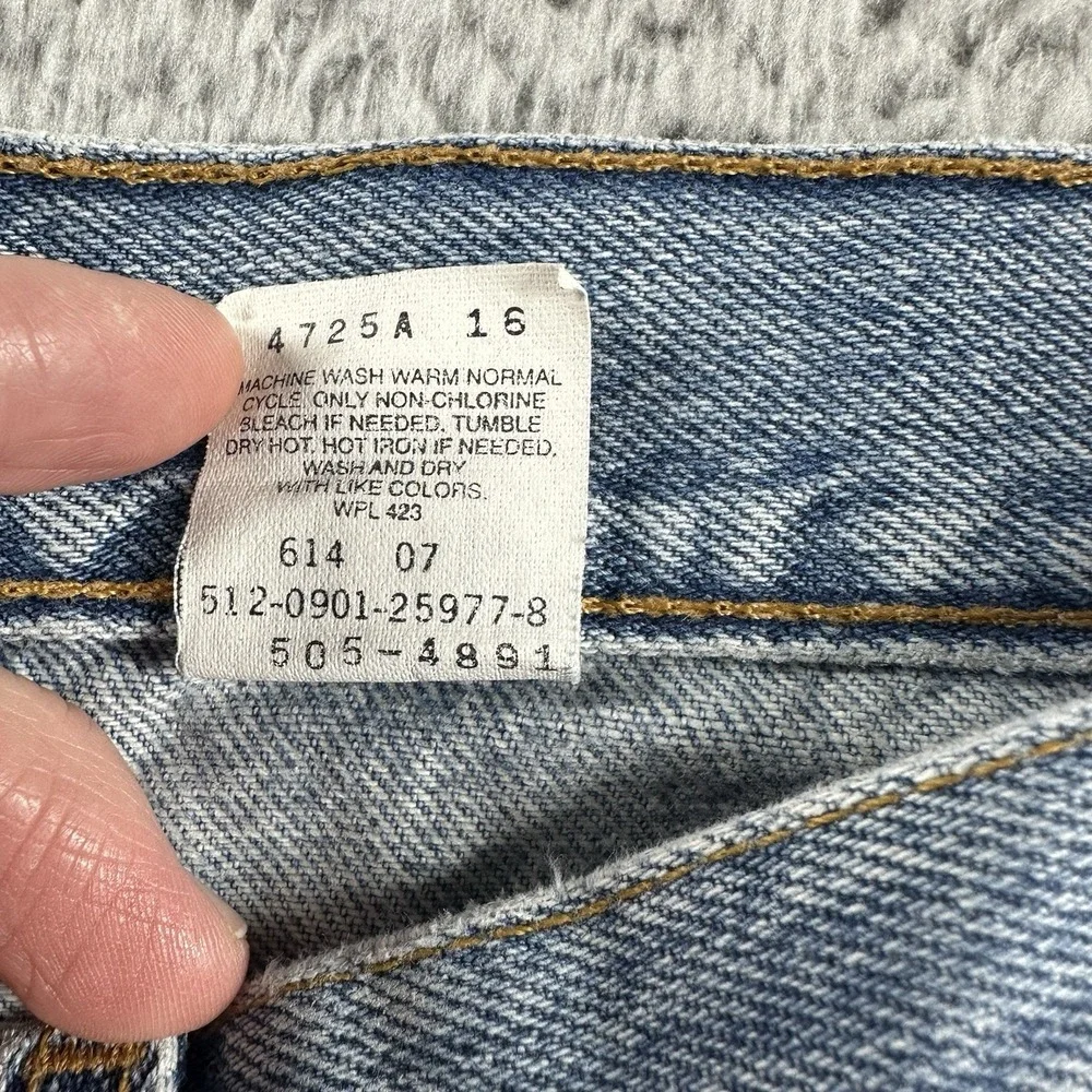 VINTAGE Levi's 505 Jeans Mens 34x32 Blue Faded Distressed Classic‎ Y2K